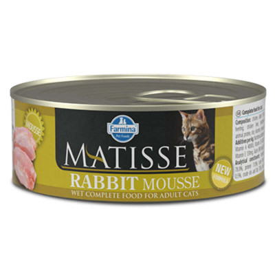 Вологий корм для кішок Farmina MATISSE CAT MOUSSE Rabbit з кроликом