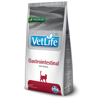 Сухий корм для кішок Farmina VetLife Gastrointestinal – корм-дієта для котів при захворюванні ШКТ