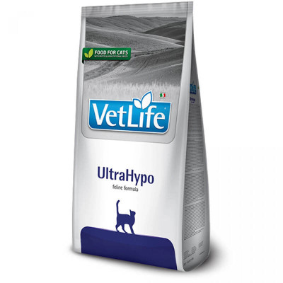 Лечебный корм для кошек Farmina VetLife UltraHypo – сухой корм-диета для кошек при пищевой аллергии