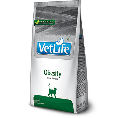 Сухий лікувальний корм для кішок Farmina Vet Life Obesity дієт. харчування, для зниження зайвої ваги