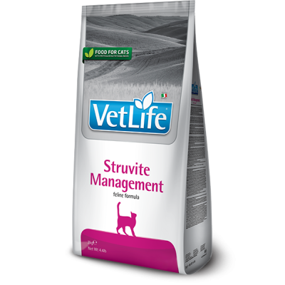 Сухий лікувальний корм для кішок Farmina Vet Life Management Struvite дієт. харчування, для лікування та  профілактики рецидивів струвітних уролітів