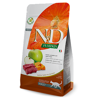Сухий корм для дорослих котів N&D CAT PUMPKIN VENISON & APPLE ADULT з гарбузом олениною та яблуком