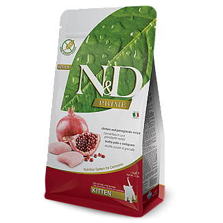 N&D GRAIN FREE PRIME CAT CHICKEN & POMEGRANATE KITTEN Беззерновий сухий корм для кошенят, вагітних і лактуючих кішок (курка / гранат), 5 кг