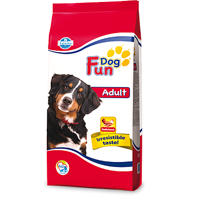 Сухий корм для собак FUN DOG ADULT Повнораціонний і збалансований для дорослих собак з куркою