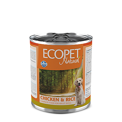 Вологий корм для собак Farmina ECOPET NATURAL  DOG CHICKEN & RICE з куркою