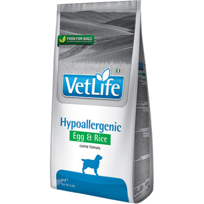 Сухий лікувальний корм для собак Farmina Vet Life Hypoallergenic Egg & Rice дієтичне харчування при харчовій алергії