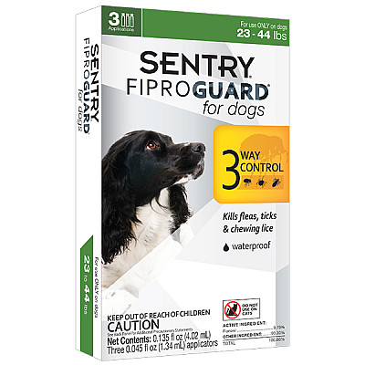 Sentry Fiproguard краплі від бліх, кліщів і вошей для собак 10-20 кг