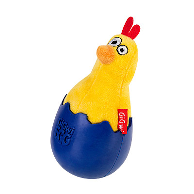 GiGwi Egg - Іграшка для собак Курча-неваляшка з пищалкою