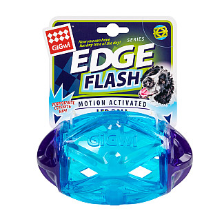 GiGwi Edge flash - Іграшка для собак Регбі м'яч, що світиться, 15 см