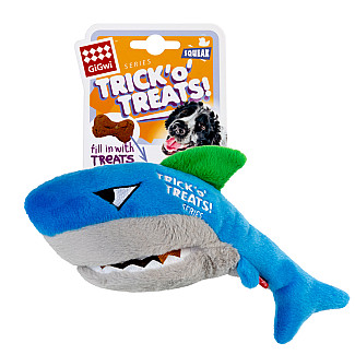 GiGwi Trick`o`treats - Іграшка для собак Акула для ласощів з пищалкою, 30 см