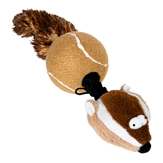 GiGwi Catch & fetch - Іграшка для собак Борсук з 2-ма пищалками, 32 см
