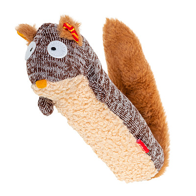 GiGwi Plush - Іграшка для собак Білка з пищалкою