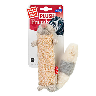 GiGwi Plush - Іграшка для собак Єнот з пищалкою, 17 см