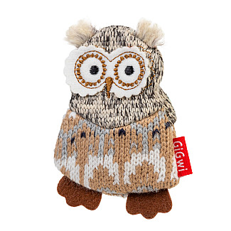 GiGwi Plush - Іграшка для собак Сова з пищалкою, 10 см