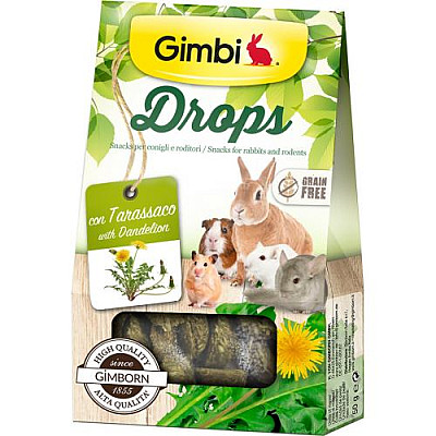 Ласощі для гризунів GimBi дропси з кульбабою