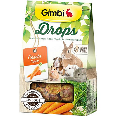 Ласощі для гризунів GimBi дропси з морквою
