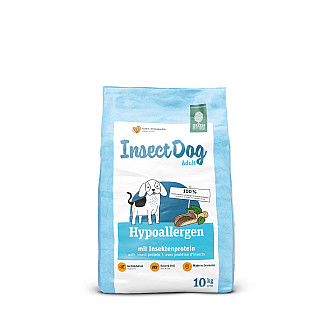 Сухий вегетаріанський гіпоалергенний корм для собак Green Petfood Insect dog Adult Hypoallergen із протеїном комах, 10 кг