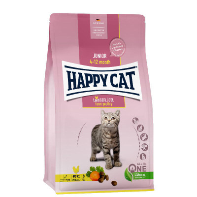 Happy Cat Young Junior Land-Geflugel - Сухой корм с птичьим мясом для котят в возрасте от 4 до 12 месяцев