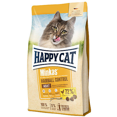 Happy Cat Minkas Hairbol Control - сухой корм для взрослых котов для выведения шерсти из организма