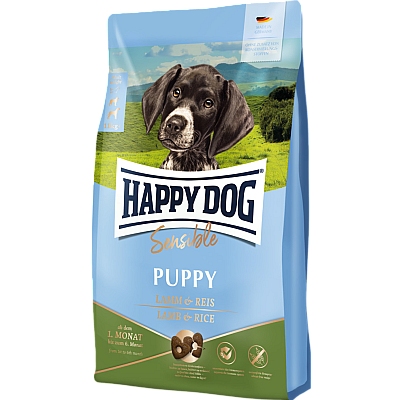  Сухий корм для собак Happy Dog Sensible Puppy Lamb & Rice для цуценят з ягням і рисом у вигляді сердечка