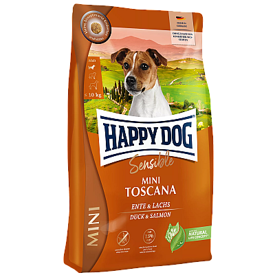 Сухий корм Happy Dog Sensible Mini Toscana сухий корм  для собак дрібних порід з качкою та лососем