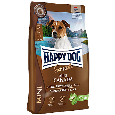 Сухий корм Happy Dog Sensible Mini Canada для собак дрібних порід з лососем, кроликом та ягням