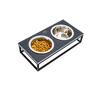 Harley&Cho Миски на подставке Lunch Bar  Black Stone + Black, L 