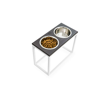 Harley&Cho Миски на подставке Dinner Brown wood + White