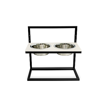 Harley&Cho Миски на подставке с регулируемой высотой Lift Beige Stone + Black