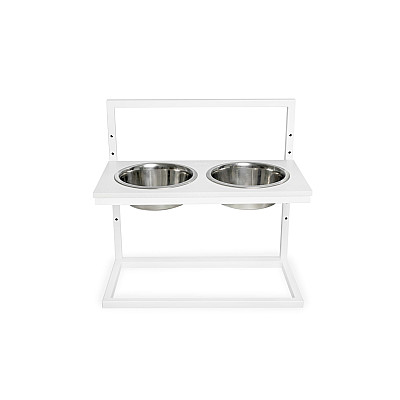 Harley&Cho Миски на підставці з регульованою висотою Lift White Stone + White