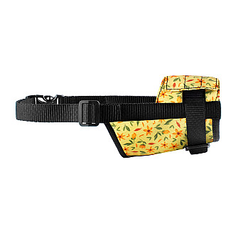 Намордник ТМ HIDOG "Flowers yellow" з нейлону регульований, №2 (19-26см)