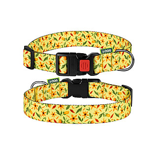 Нашийник ТМ HIDOG "Flowers  yellow" 25-33 см, розмір S