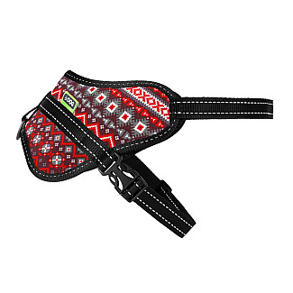 Шлея ТМ HIDOG  "Метелик" "Вишиванка", 70-100см, XL