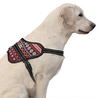 Шлея ТМ HIDOG  "Метелик" "Вишиванка", 70-100см, XL