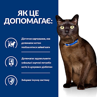 Сухой корм для кошек при сахарном диабете Hill's Prescription Diet m/d с курицей, 1.5 кг