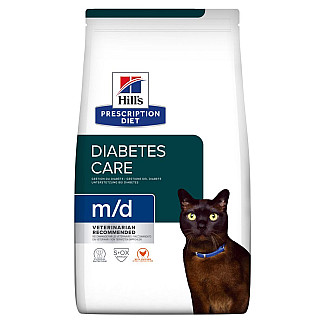 Сухой корм для кошек при сахарном диабете Hill's Prescription Diet m/d с курицей, 1.5 кг