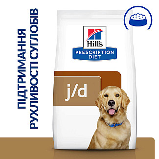 Hill's Prescription Diet j/d Сухий корм для собак догляд за суглобами, з куркою, 12 кг