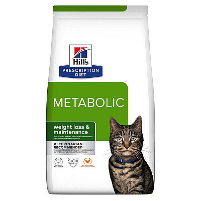 Сухий корм для котів для контролю та зниження ваги Hill’s Prescription Diet Metabolic з куркою