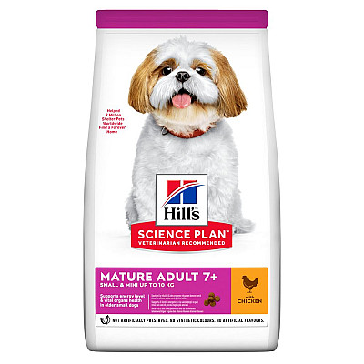 Сухой корм Hill's Science Plan Mature Adult 7+ Small & Mini для зрелых малых и миниатюрных собак от 7 лет, с курицей