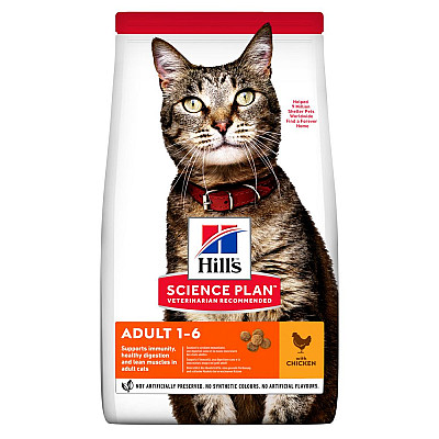 Сухой корм Hill's Science Plan Adult для взрослых кошек, с курицей