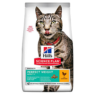 Hill's Science Plan Adult Perfect Weight Сухий корм для підтримання оптимальної ваги дорослих котів, з куркою, 2.5 кг