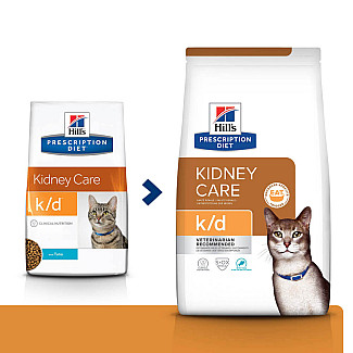 Hill’s Prescription Diet k/d Сухий корм для котів підтримання функції нирок, з тунцем, 1.5 кг