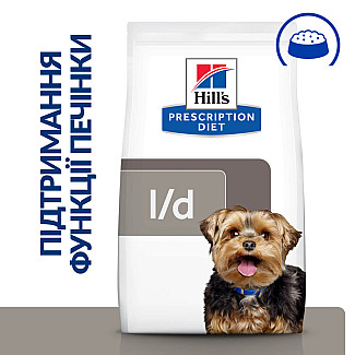 Hill's Prescription Diet L/d Сухий корм для собак для підтримання функції печінки, 1.5 кг