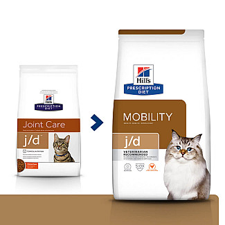 Сухой корм для кошек уход за суставами Hill’s Prescription Diet j/d с курицей, 1.5 кг
