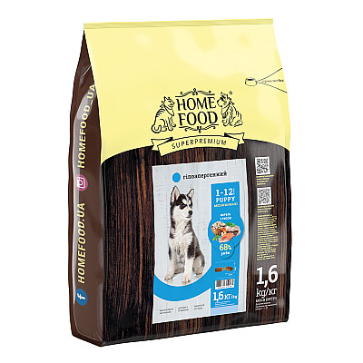  Сухий корм для собак Home Food (Хоум Фуд) PUPPY MEDIUM/MAXI Гіпоалергенний «Форель з рисом»