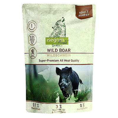 Консерви для собак Isegrim Pouch Roots Wild Boar Monoprotein  монопротеїновий з м'ясом кабана для дорослих собак