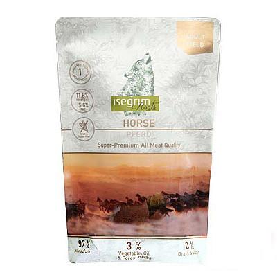 Консерви для собак Isegrim Pouch Roots Horse Monoprotein  монопротеїновий з кониною для дорослих собак
