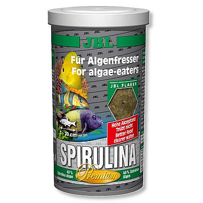 Основний корм преміум-класу JBL Spirulina для водорослеїдів