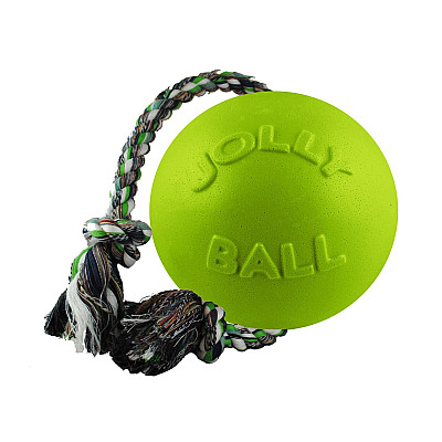 JOLLY PETS Іграшка для собак м`яч з канатом Джоллі Петс Ромп-н-Ролл середня