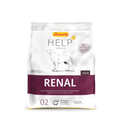 Дієтичний корм для дорослих собак для підтримки функції нирок у випадку хронічної ниркової недостатності Josera Help + Veterinary Diet Renal Dog з домашньою птицею